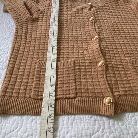 OfeefaN Amazon Waffle Knit Cardigan Old Money Minimalist Parisian Chic Size L - Picture 11 of 11